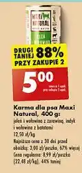 Biedronka Karma dla psa indyk i wołowina z batatami Maxi Natural oferta