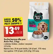 Biedronka Karma dla psa z drobiem i warzywami Activ Pet oferta