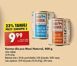 Biedronka Karma dla psa indyk i wołowina z batatami Maxi Natural oferta