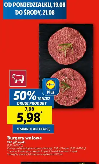 Lidl Burger wołowy Rzeźnik Codzienna Dostawa oferta