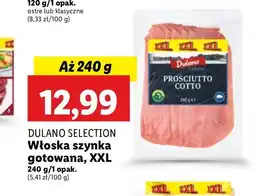 Lidl Szynka prosciutto cotto Dulano oferta
