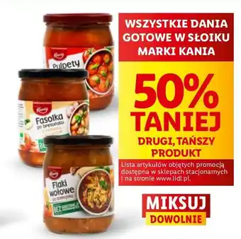 Lidl Fasolka po bretońsku z boczkiem i kiełbasą Kania oferta