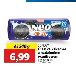 Lidl Ciastka z nadzieniem waniliowym Sondey Neo Giant oferta