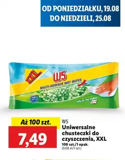 Lidl Chusteczki uniwersalne do czyszczenia W5 oferta