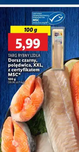 Lidl Dorsz czarny polędwica Targ Rybny Lidla oferta