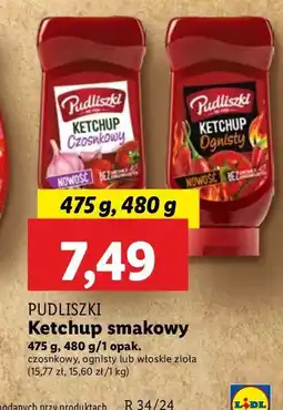 Lidl Ketchup czosnkowy Pudliszki oferta
