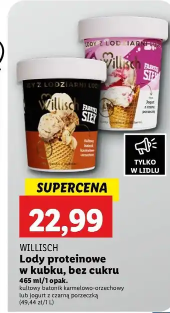 Lidl Lody kultowy batonik karmelowo-orzechowy Willisch oferta