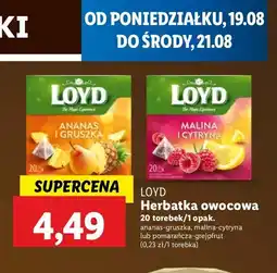 Lidl Herbata ananas i gruszka Loyd Tea The Magic Experience oferta