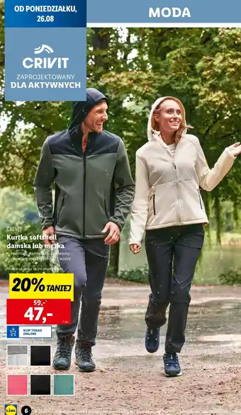 Lidl Kurtka softshell Crivit oferta