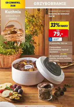 Lidl Suszarka do żywności 250 w Silvercrest oferta