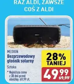 ALDI Głośnik solarny Medion oferta