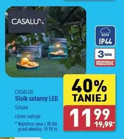 ALDI Słoik solarny led Casalux oferta