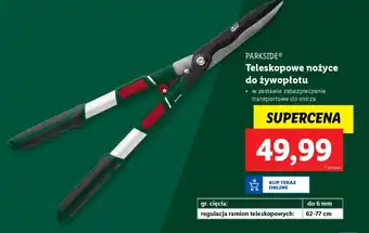 Lidl PARKSIDE Teleskopowe nożyce do żywopłotu oferta