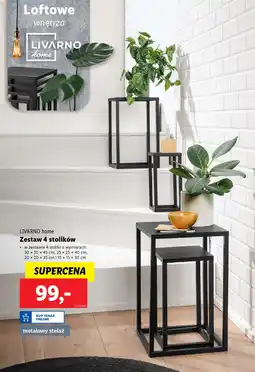 Lidl LIVARNO home Zestaw 4 stolików oferta