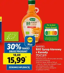 Lidl Syrop klonowy bio Maribel oferta