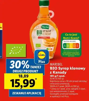 Lidl Syrop klonowy bio Maribel oferta