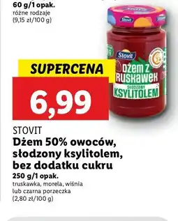 Lidl Dżem z czarnych porzeczek z ksylitolem Stovit oferta