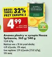 Biedronka Ananas w lekkim syropie w plastrach Nasza spiżarnia oferta