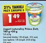 Biedronka Jogurt naturalny Zott primo oferta