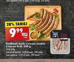 Biedronka Kiełbaski surowe białe cienkie Czas na grill oferta