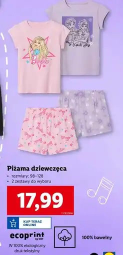 Lidl Piżama dziewczęca OnLine oferta