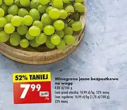 Biedronka Winogrono jasne bezpestkowe oferta
