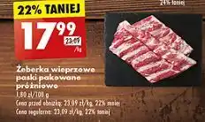 Biedronka Żeberka wieprzowe paski oferta