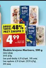 Biedronka Śledzie krojone z suszonymi pomidorami Marinero oferta