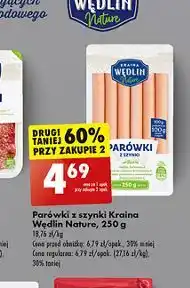 Biedronka Parówki z szynki Kraina Wędlin Nature oferta
