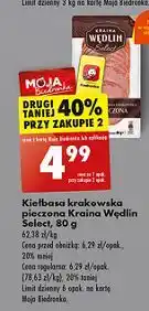 Biedronka Kiełbasa krakowska pieczona Kraina Wędlin Select oferta
