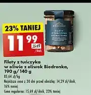 Biedronka Filety z tuńczyka w oliwie oliwek Biedronka oferta