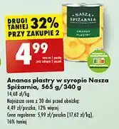 Biedronka Ananas w lekkim syropie plastrach Nasza Spiżarnia oferta