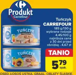 Carrefour Tuńczyk kawałki w sosie własnym Carrefour Classic oferta
