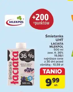Carrefour Śmietanka 36 % Łaciata oferta