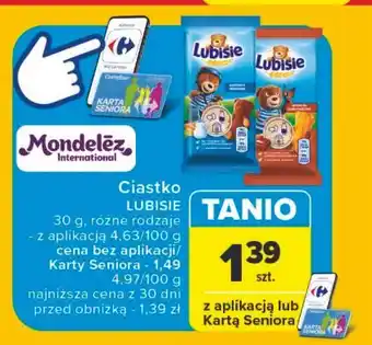 Carrefour Ciastko mleczne Lu Petitki Lubisie oferta