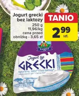 Carrefour Jogurt typ grecki bez laktozy Łowicz 1906 oferta