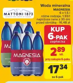Carrefour Woda lekko gazowana Magnesia oferta