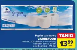 Carrefour Papier toaletowy comfort & quality Carrefour Essential oferta