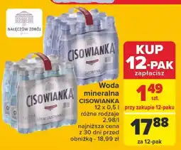 Carrefour Woda lekko gazowana Cisowianka oferta