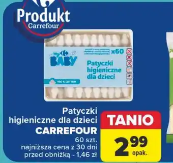 Carrefour Patyczki higieniczne dla dzieci Carrefour Baby oferta