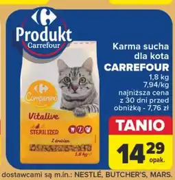Carrefour Karma dla kota sterilized Carrefour Vitalive oferta
