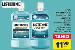 Carrefour Płyn do płukania ust łagodny smak Listerine Cool Mint oferta
