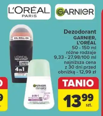 Carrefour Anti-perspirant 4 in 1 L'oreal Men Expert Carbon Protect oferta