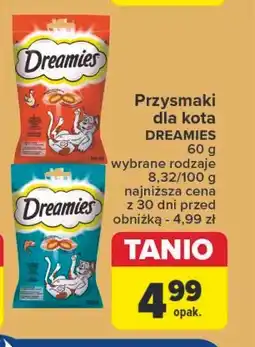 Carrefour Przysmak dla kota z łososiem Dreamies oferta