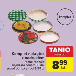 Carrefour Komplet nakrętek z nadrukiem oferta