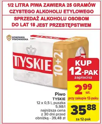 Carrefour Piwo Tyskie Gronie oferta