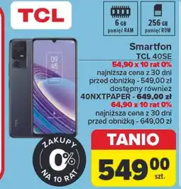 Carrefour Smartfon 40 nxtpaper niebieski Tcl oferta