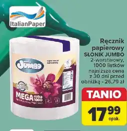 Carrefour Ręcznik papierowy mega Słonik Jumbo oferta