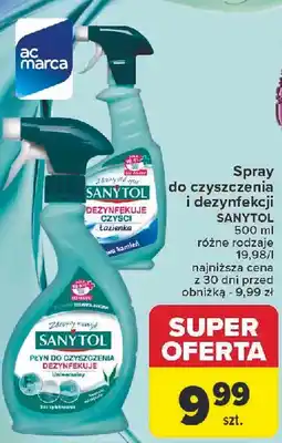 Carrefour Płyn dezynfekujący i czyszczący łazienka Sanytol oferta