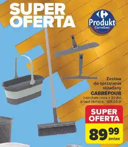 Carrefour Zestaw składany do sprzątania Carrefour oferta
